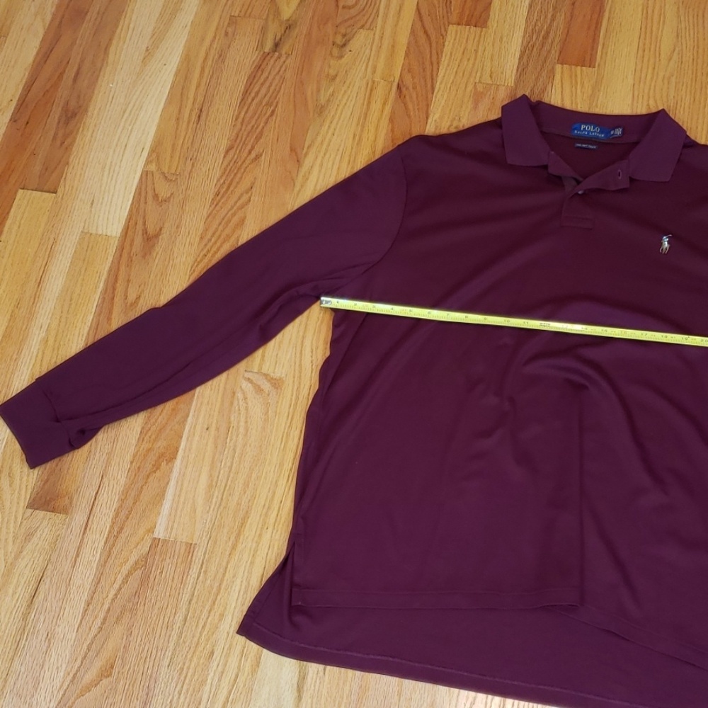 Ralph Lauren Long Sleeve Pima Soft polo burgundy